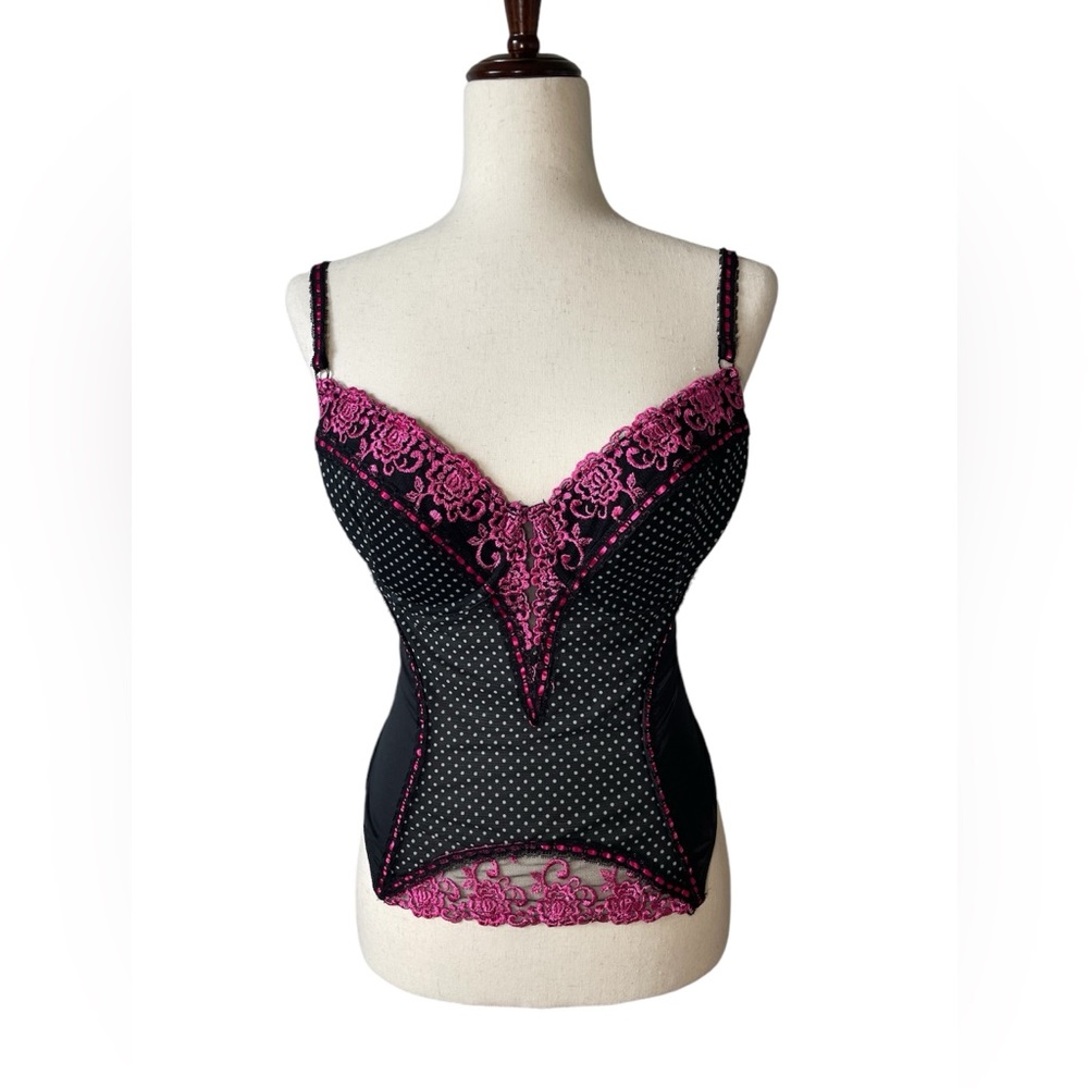 Black & Hot Pink y2k Corset